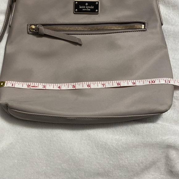 Kate Spade Nylon Crossbody Beige Taupe callouts listed - Picture 8 of 14